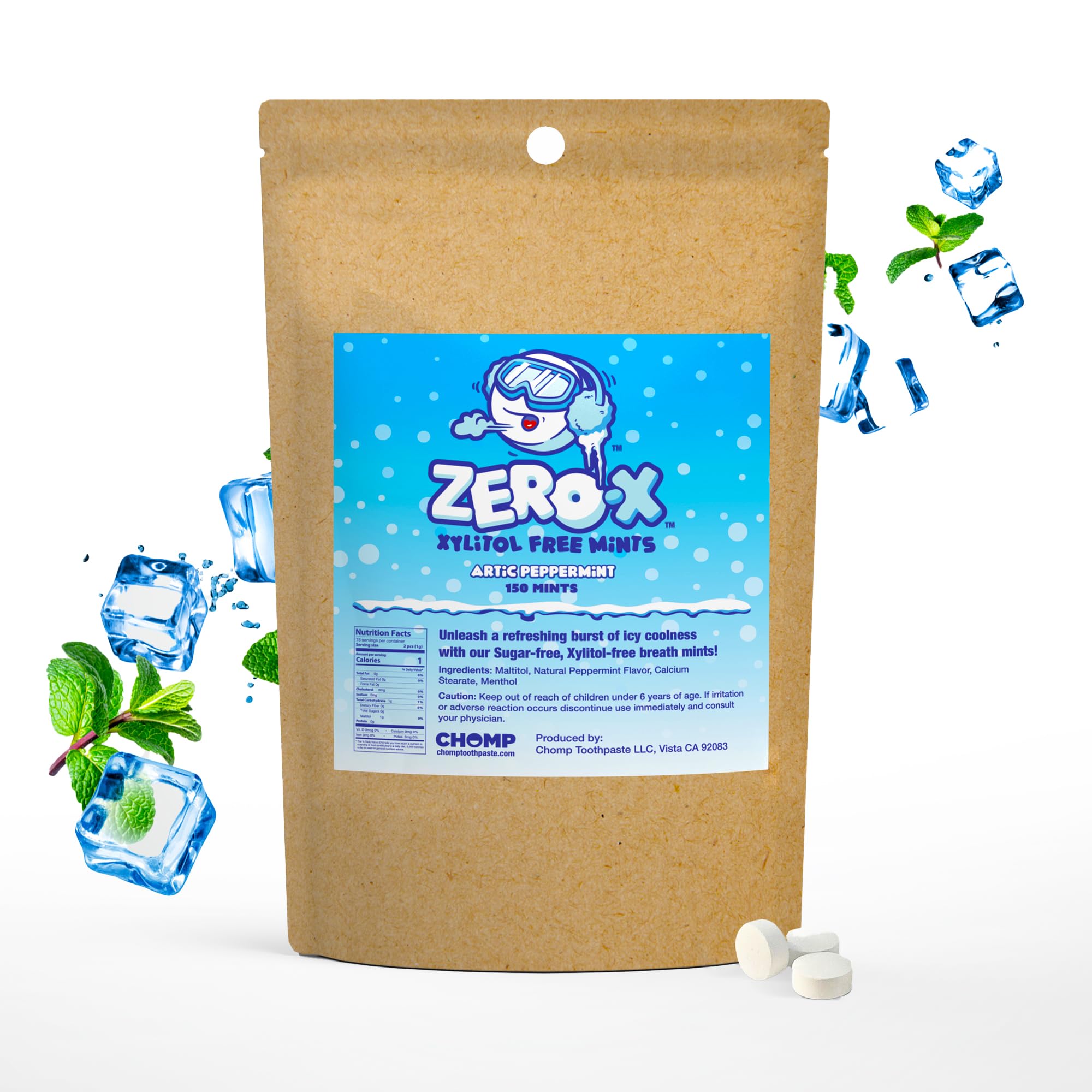 Amazon.com : Chomp Zero-X Xylitol-free, Sugar-free breath mints